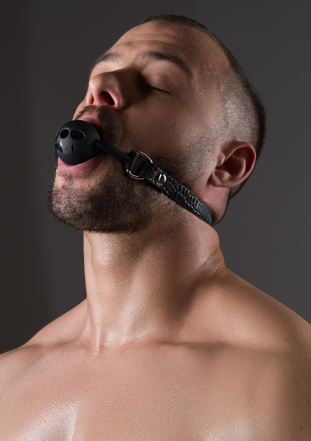 Croc-Embossed Ball Gag