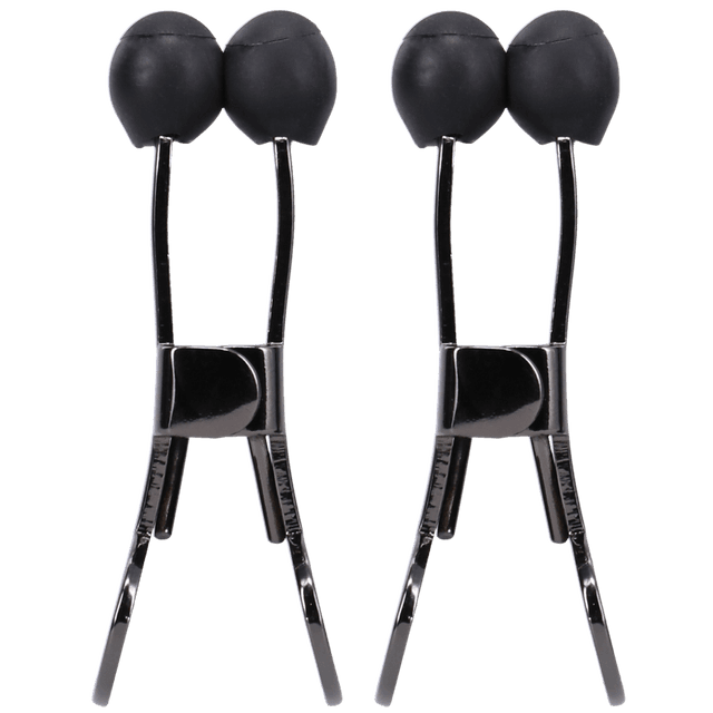 Nippers - Stainless Steel Nipple Clamps with Silicone Tip - Black