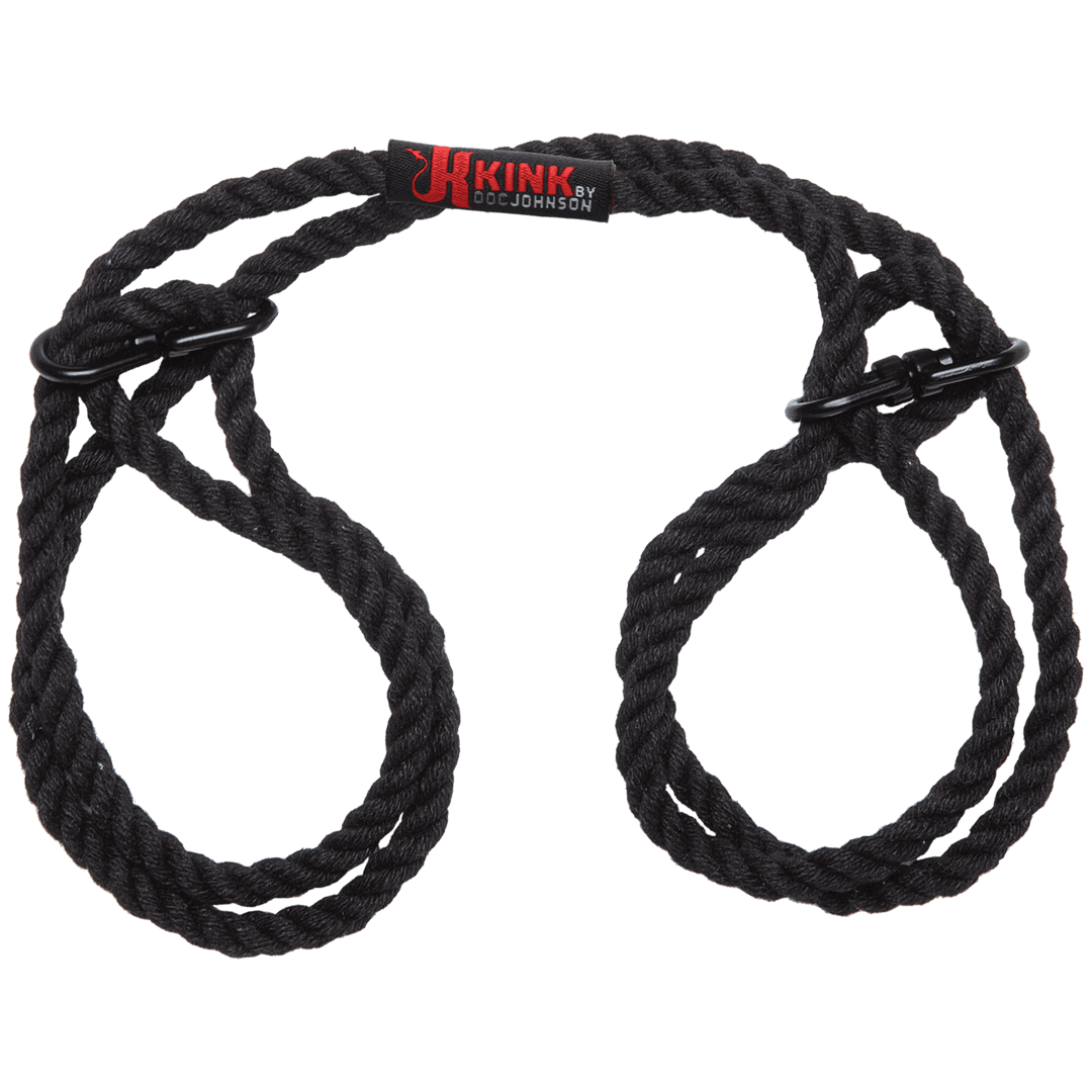 Restrain - 6mm Hemp Wrist or Ankle Cuffs - Black