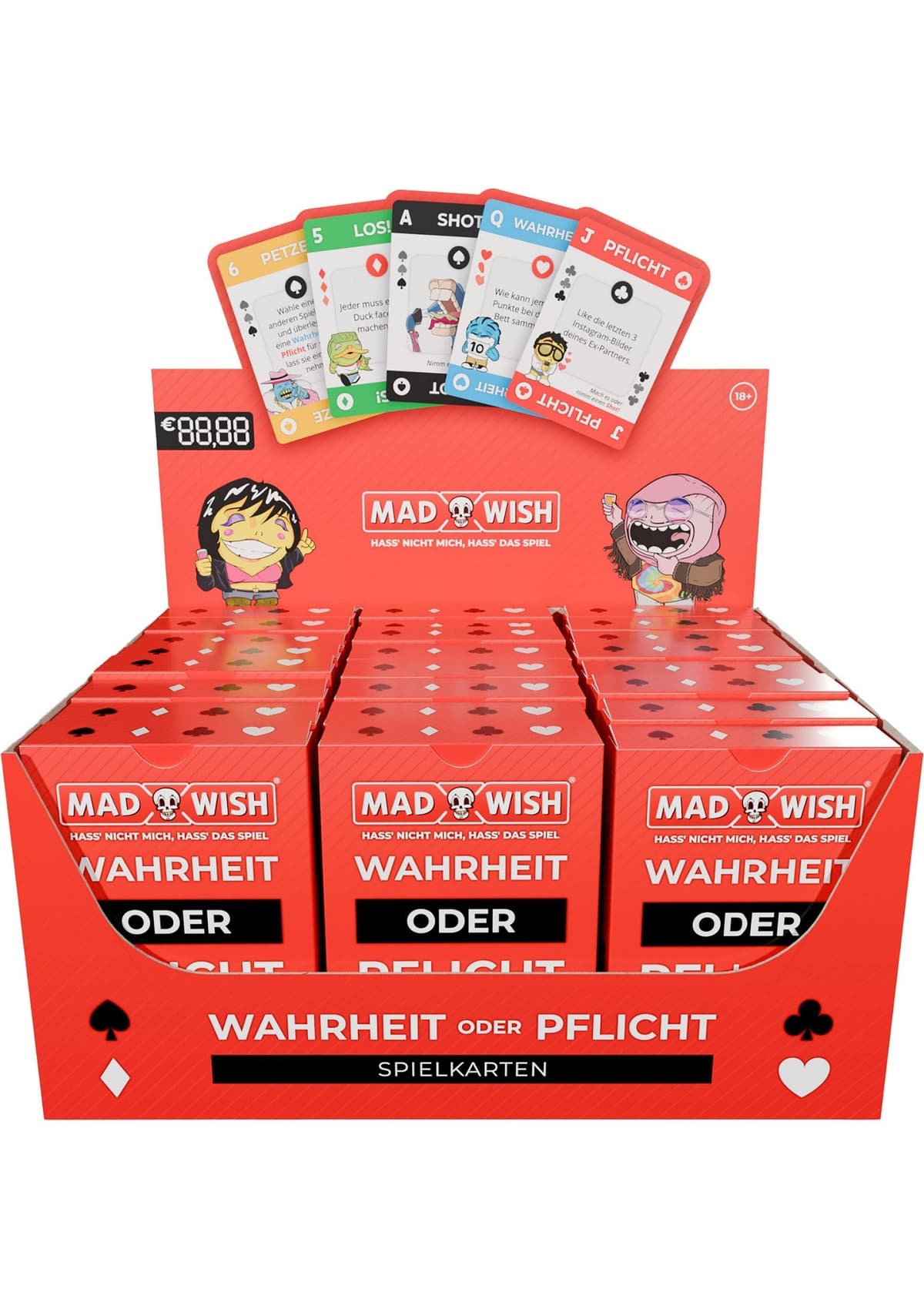 MadWish Playing Cards 24 pcs ENG/DE