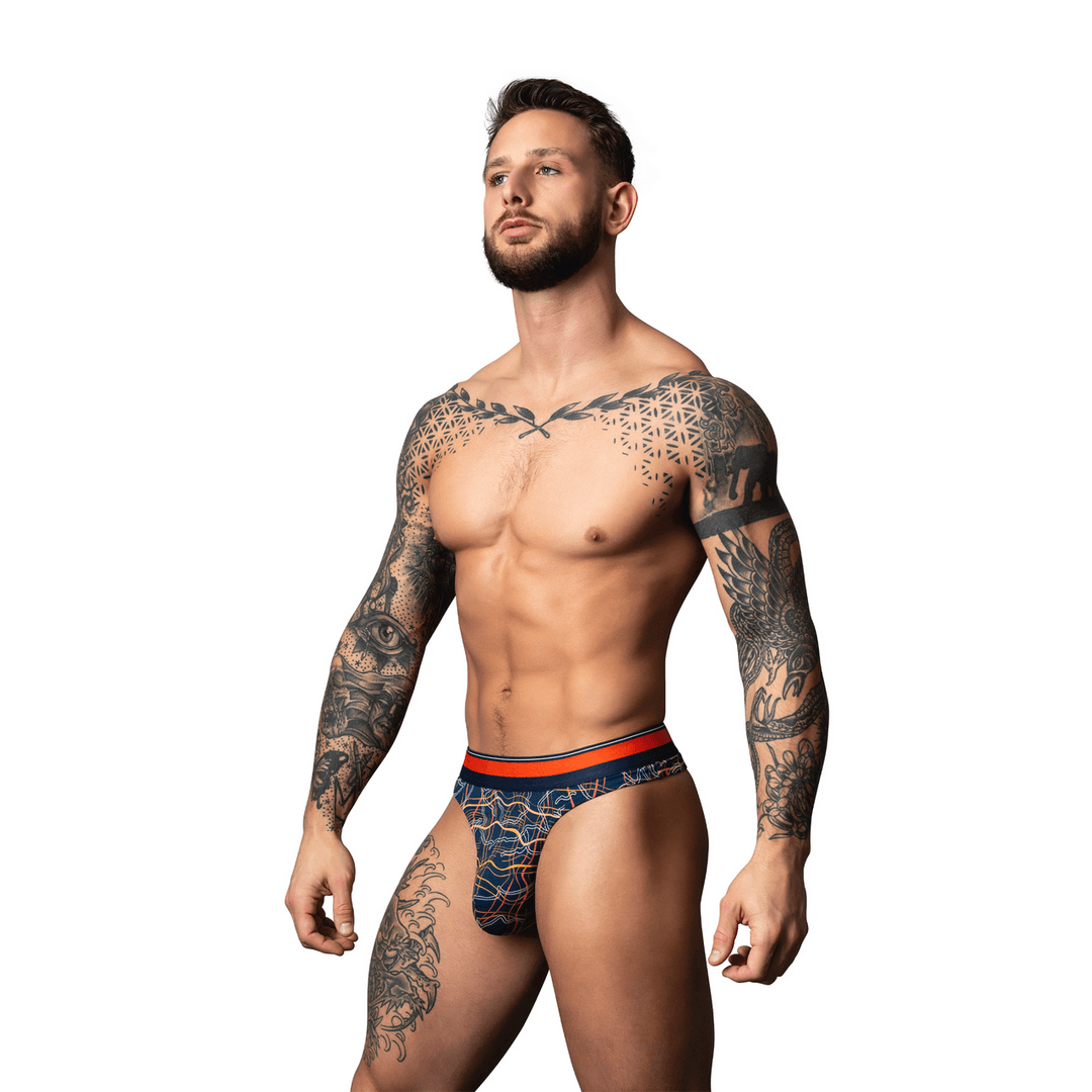 Thong - S/M - Navy Marble