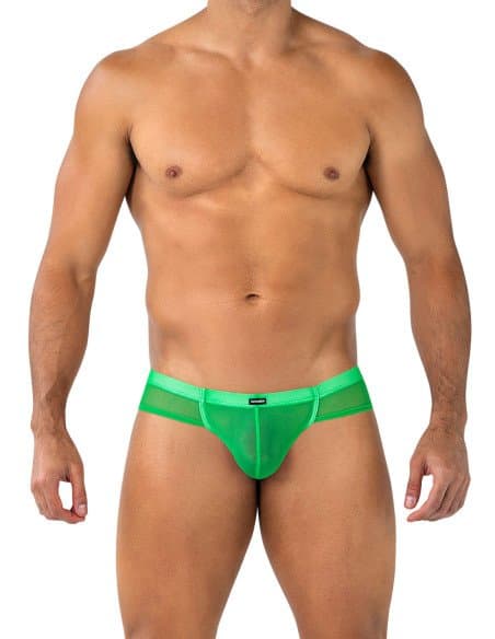 Hybrid Cheeky Mesh Brief - XL - Green