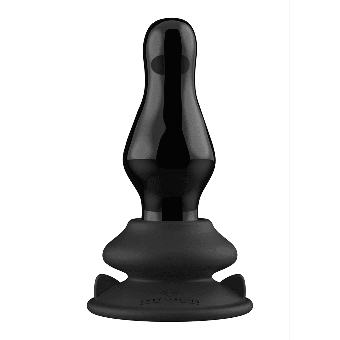 Missy - Vibrating Glass Butt Plug with Suction Cup