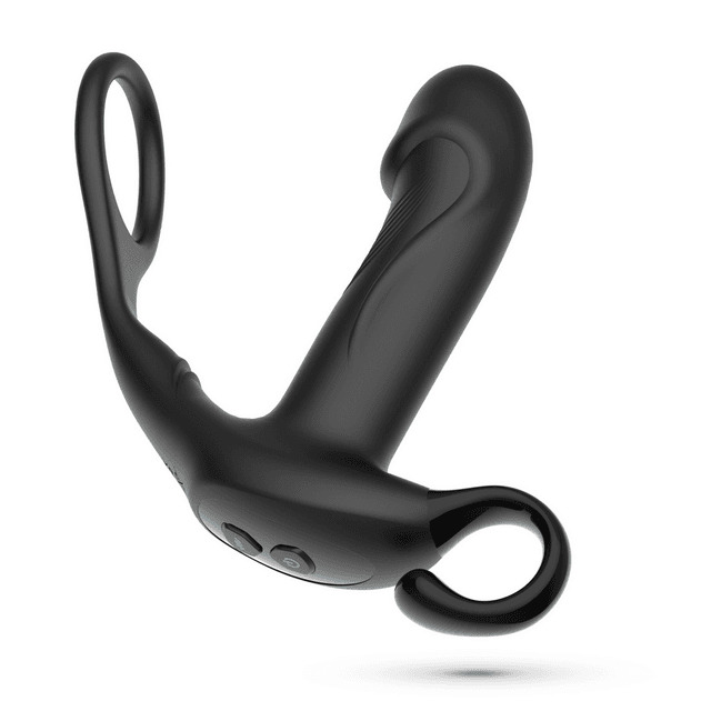 Magoo - Vibrating and Thrusting Prostate Massager with Cockring and Remote Control - Black