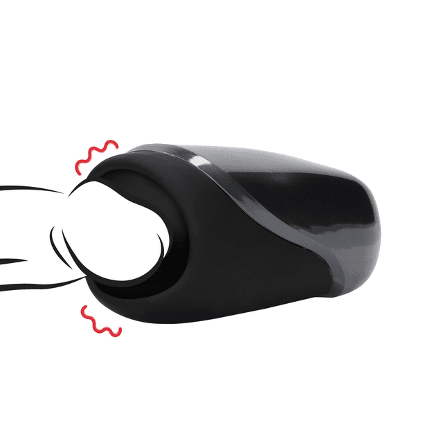 Vibrating Masturbator Sleeve - Licorice Black