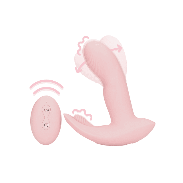 Wearable Fingering Motion Vibrator with Remote Control - Cherry Chiffon