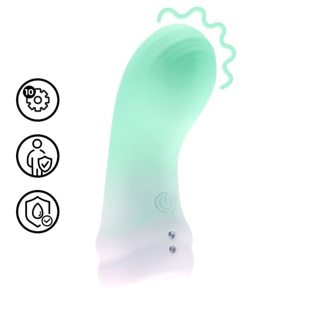 Smooth Finger Vibrator - Misty Green