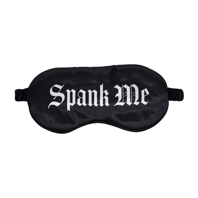 Spank Me - Printed Satin Mask - Black
