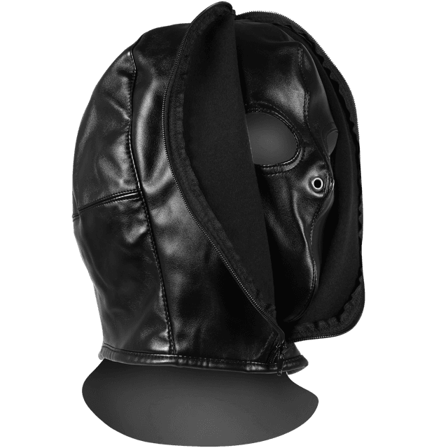 Zip-up Bondage Mask - Black
