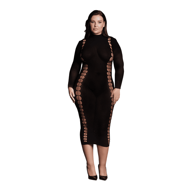 Carme XI - Dress with Turtleneck - Queen Size - Black