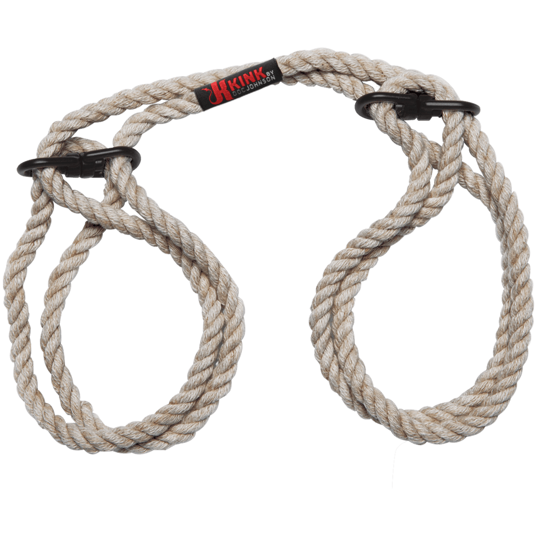 Restrain - 6mm Hemp Wrist or Ankle Cuffs - Natural