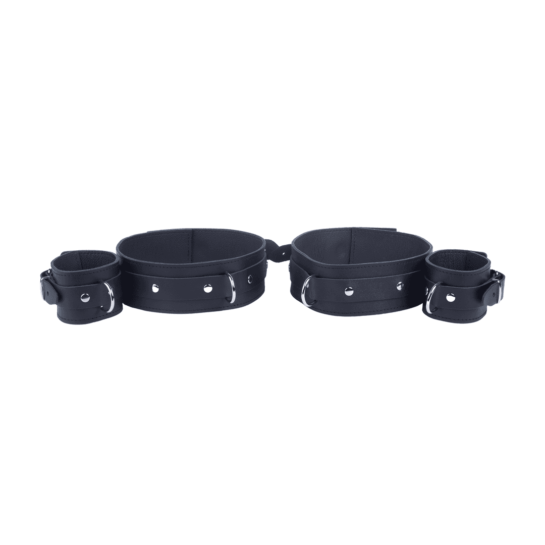 Leather Thighs Restraints - Black