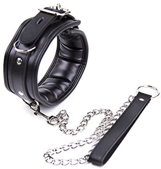 Collar with leash black